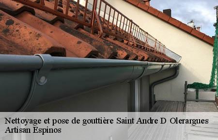Nettoyage et pose de gouttière  saint-andre-d-olerargues-30330 Artisan Espinos