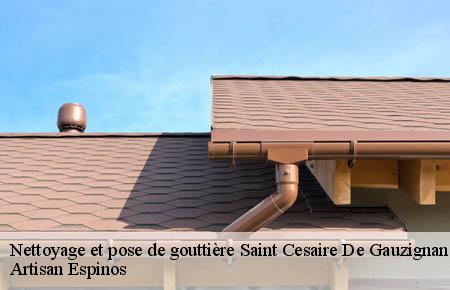 Nettoyage et pose de gouttière  saint-cesaire-de-gauzignan-30360 Artisan Espinos